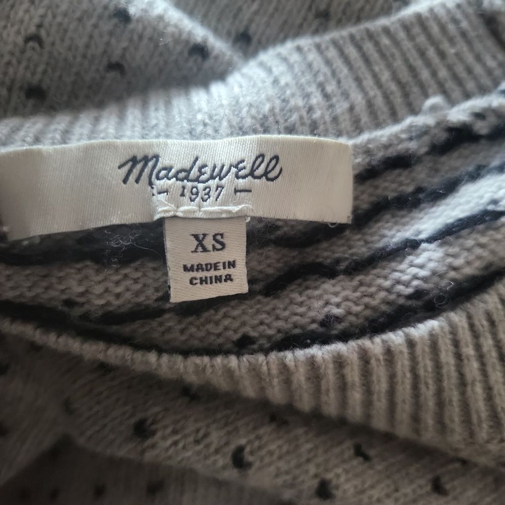 Madewell hearts with stripe sleeves cotton blend sweater - Picture 6 of 7